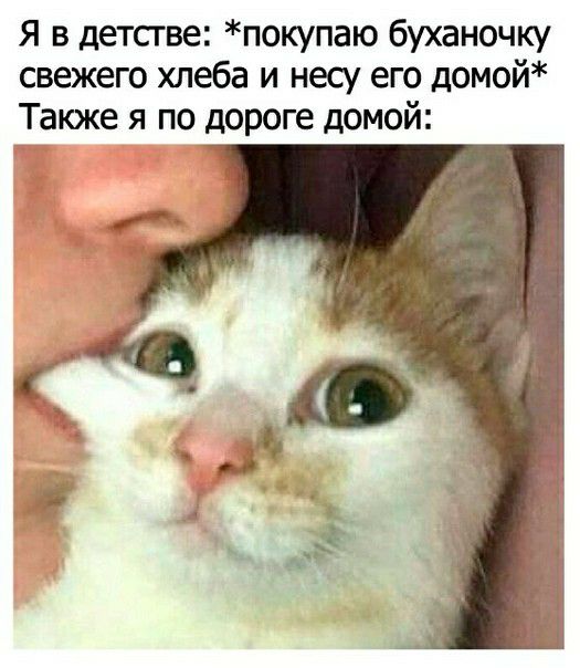Я в детсгве покупаю буханочку свежего хлеба и несу его домой Таюке я по дороге домой