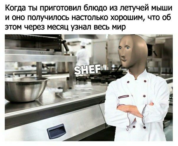 Когда ТЫ ПРИГОТОВИП блюдо из летучей МЫШИ И ОНО ПОЛУЧИЛОСЬ НЗСГОЛЬКО ХОРОШИМ ЧТО Об ЭТОМ через МЕСЯЦ узнал ВЕСЬ мир