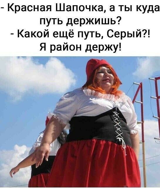 Красная Шапочка а ты куда путь держишь Какой ещё путь Серый Я район держу