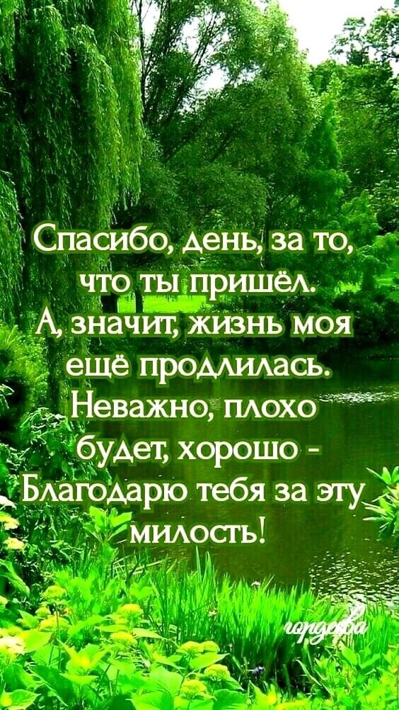 _ Спасибо день за то что ты ііриШеА _ А зі іачиг ЖИЗНЬ моя еЩе ПРОМИАЗСЬ Неважноч ПАОХО