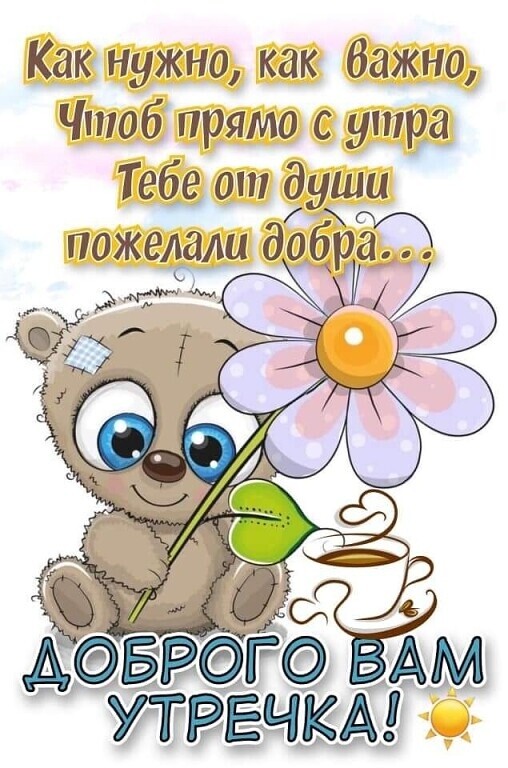 Как нужно как Важно Чтоб прямо с утра Тебе от души пожелали 65611375 утречкм