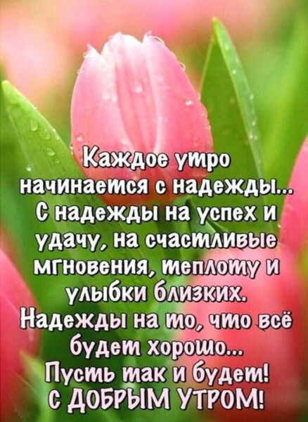 начинается надежды наАежАы на успш удачу на СЧЗЁШАИВЫЕ с ДОБРЫМ УТРОМ