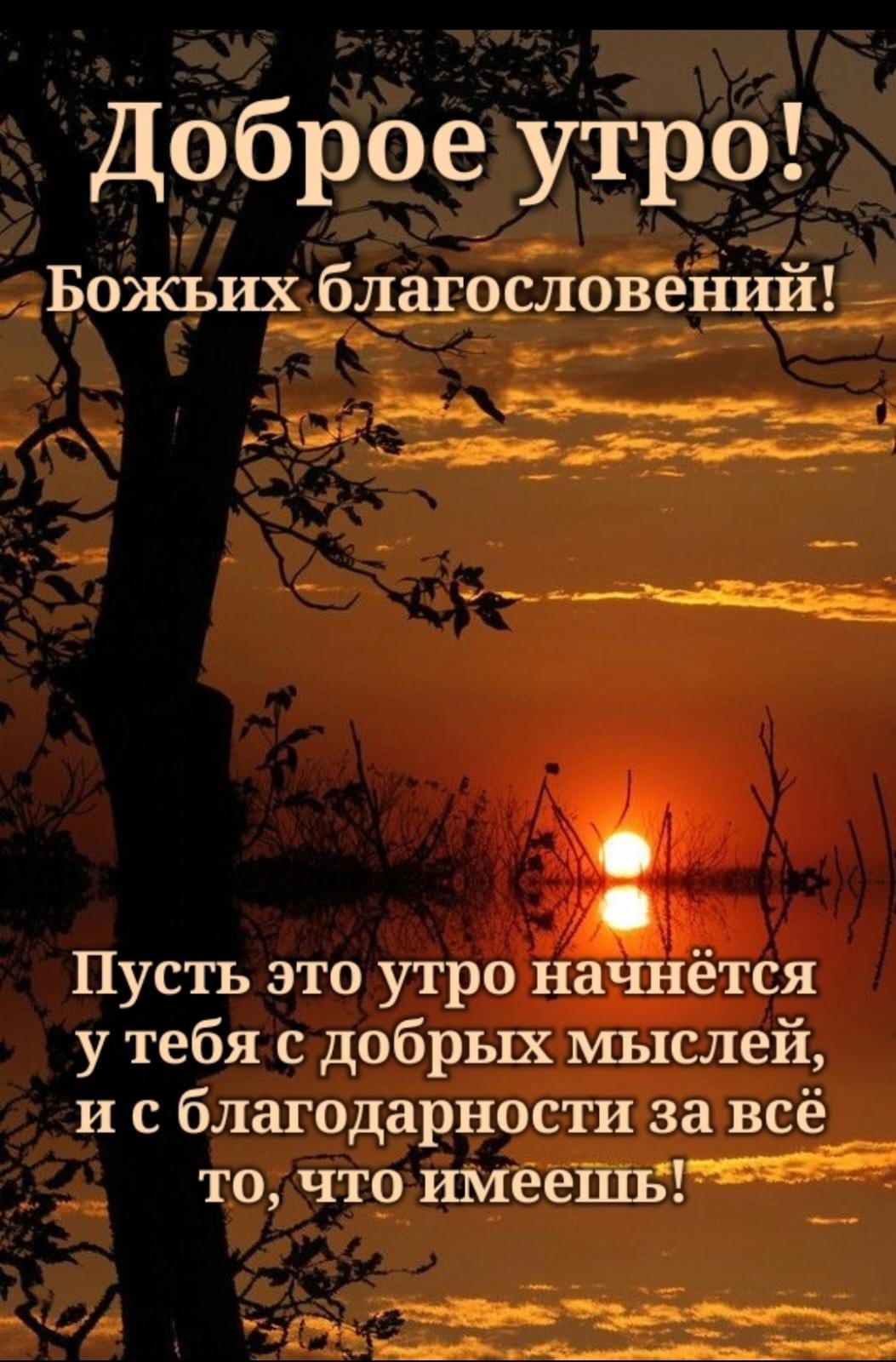Доброе утро Пусть это утро наЧнётся у тебя с добрых мыслей и с благодарности за всё то чтр ршёеШБЁ