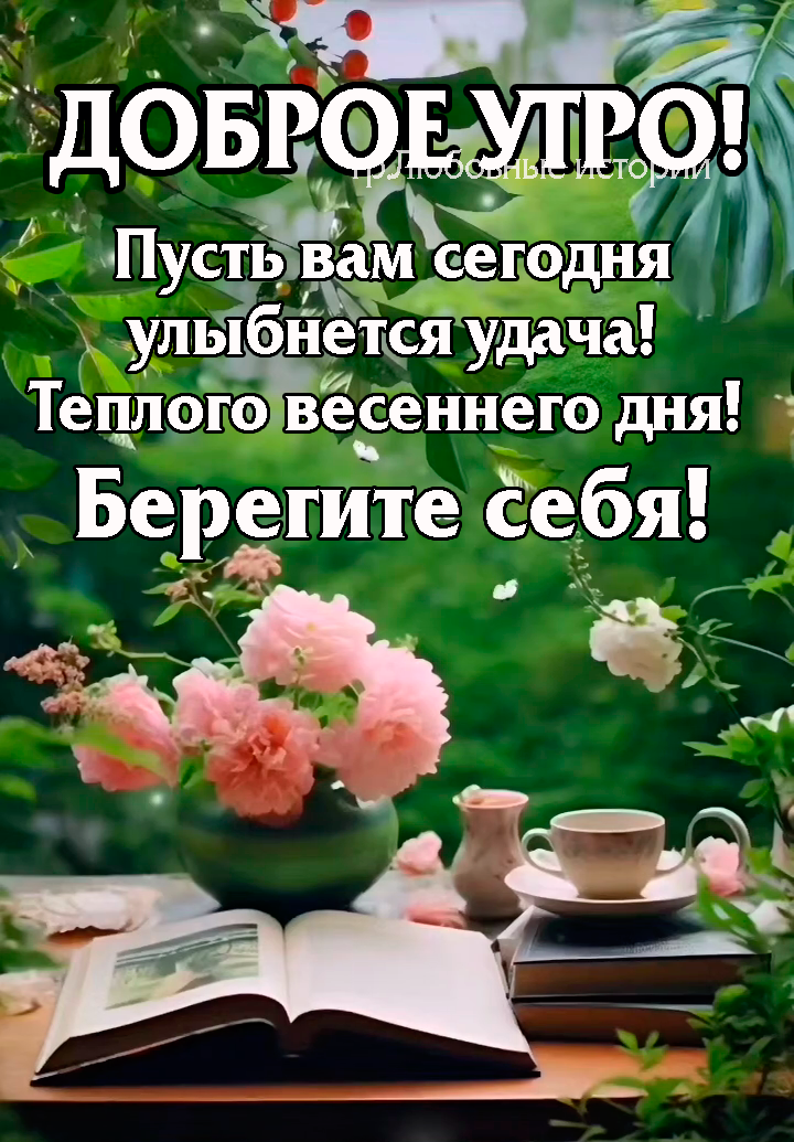 1Пустывам сегодня улыбнеіся удача Теплогочвесеннего дня Берегите ёегбя _ довр