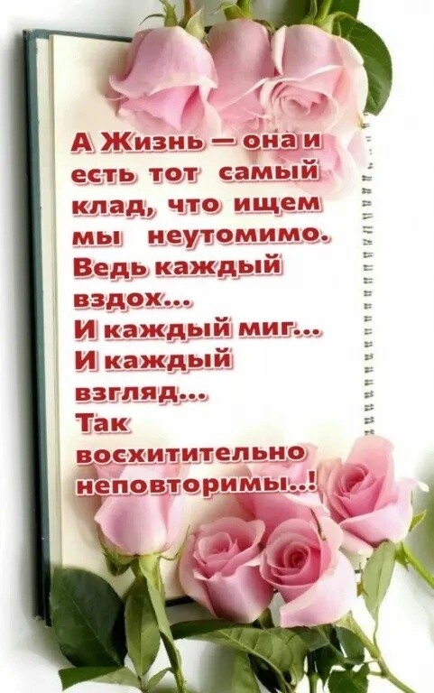 А Жизнь онаи есть тот самый клад что ищем мы неутомимо Ведь каждый вздох И каждый миг И каждый взгляд Так восхитительно неповторимы