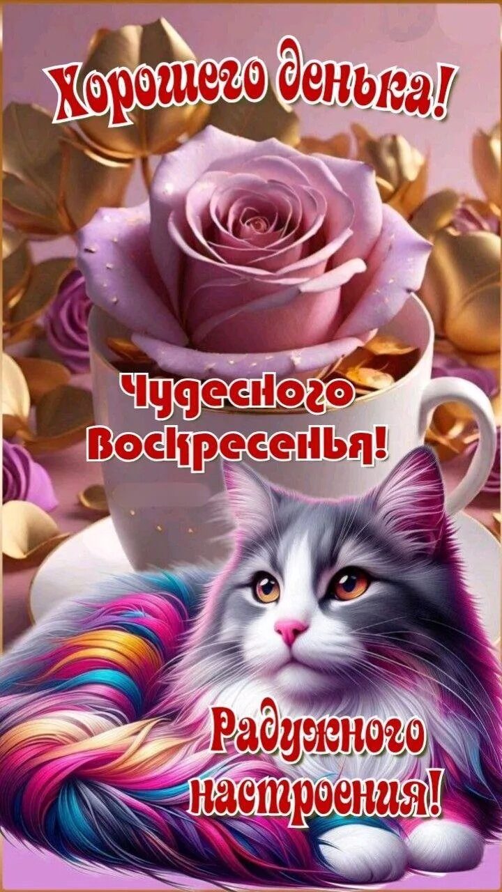 Хорошего денёкa! Чудесного Воскресенья! Радужного настроения!