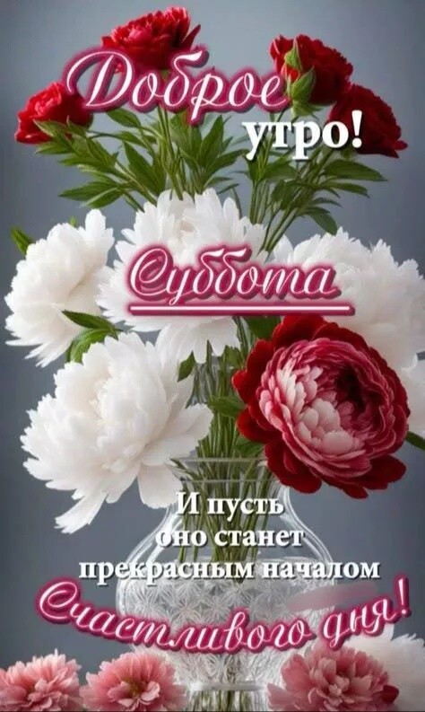 Доброе утро! Суббота И пусть оно станет прекрасным началом счастливого дня!