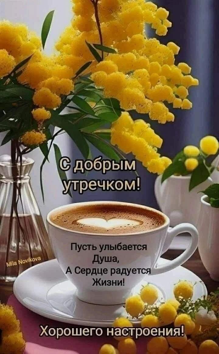 С добрым утречком! Пусть улыбается Душа, А Сердце радуется Жизни! Хорошего настроения!
