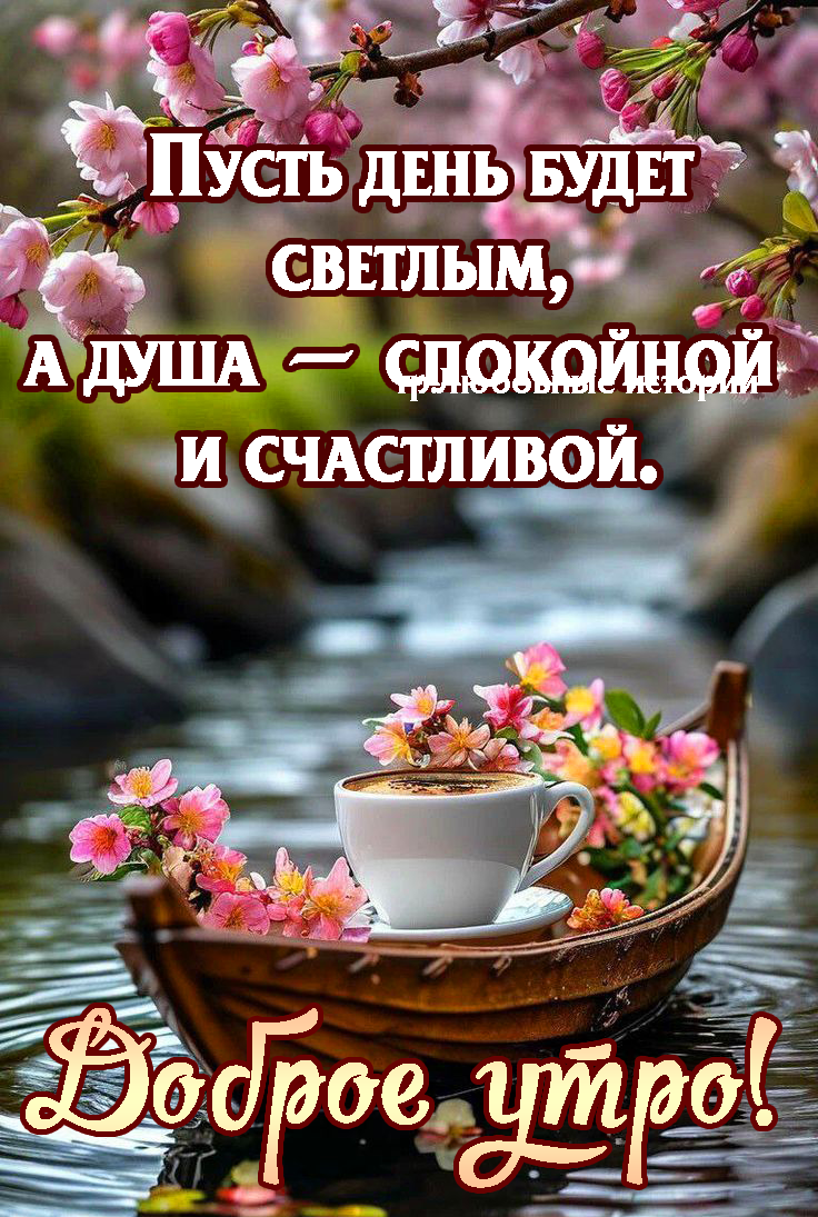 Пусть день будет светлым, а душа — спокойной и счастливой.
Доброе утро!