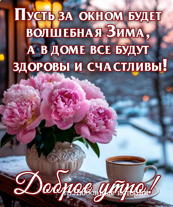 Пусть за окном будет волшебная Зима, а в доме все будут здоровы и счастливы! Доброе утро!