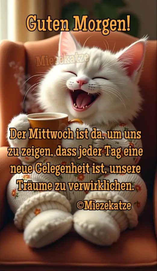Guten Morgen! Der Mittwoch ist da, um uns zu zeigen, dass jeder Tag eine neue Gelegenheit ist, unsere Träume zu verwirklichen.