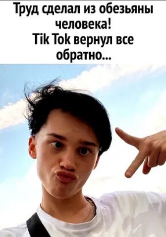 Труд сделал из обезьяны человека Ті Ток вернул все обратно