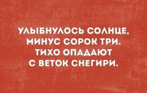 УАЫБНУАОСЬ СОАНЦЕ МИНУС СОРОК ТРИ ТИХО ОПАААЮТ С ВЕТОК СНЕГИРИ
