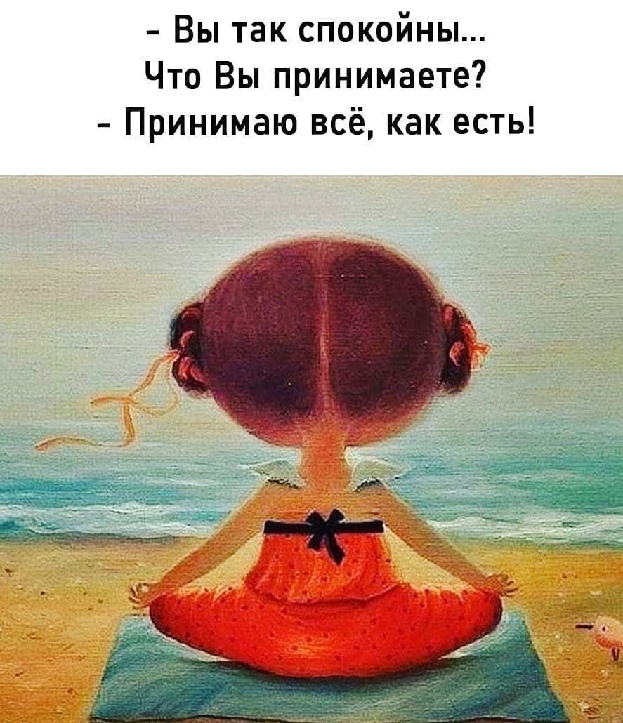 Вы так спокойны Что Вы принимаете Принимаю всё как есть