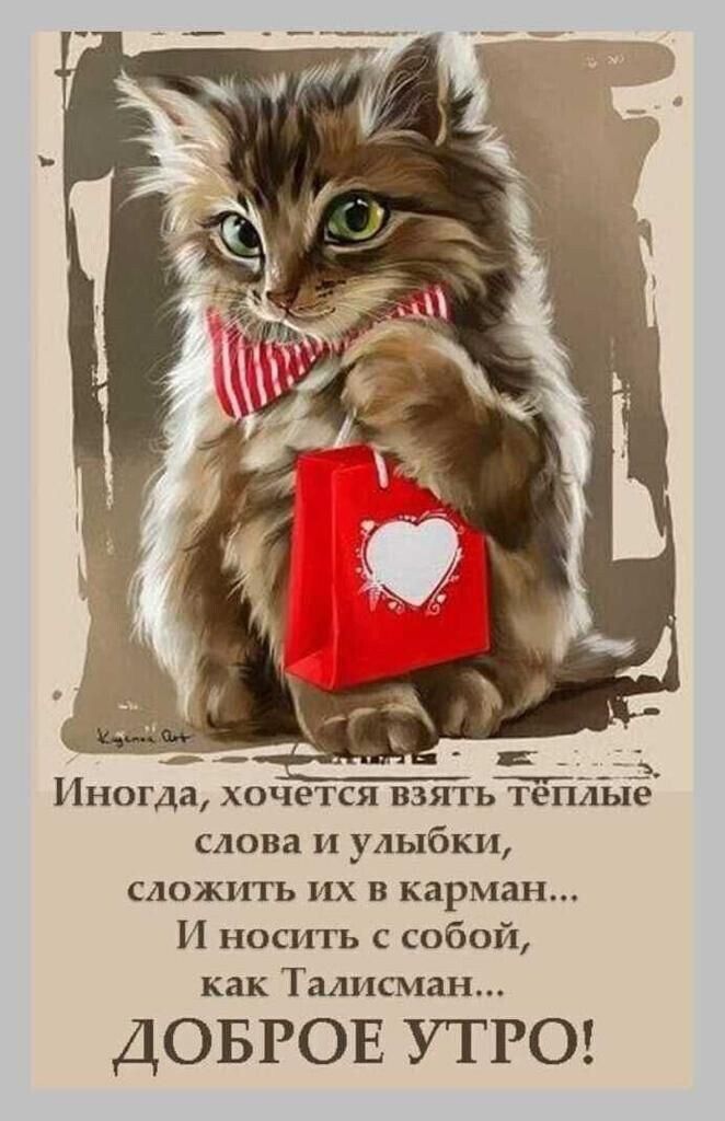 ц 4 _ Иногда хочется взятьитчейлыё слова и улыбки сложить их в карман И носить с собой как Талисман довгоъ УТРО