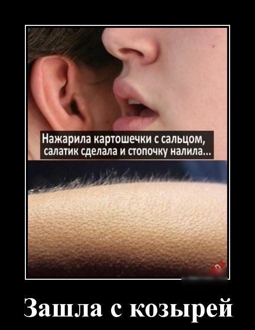 Нажарила картошечки с сальцом салатик сделала и стопочку налила Зашла с козырей
