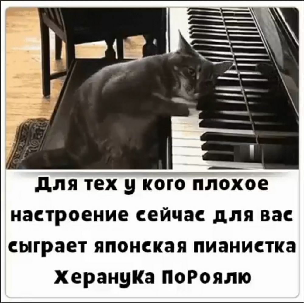 для техйуТЁгоплбхое настроение сейчас для вас сыграет японская пианистка ХерануКа ПоРоялю
