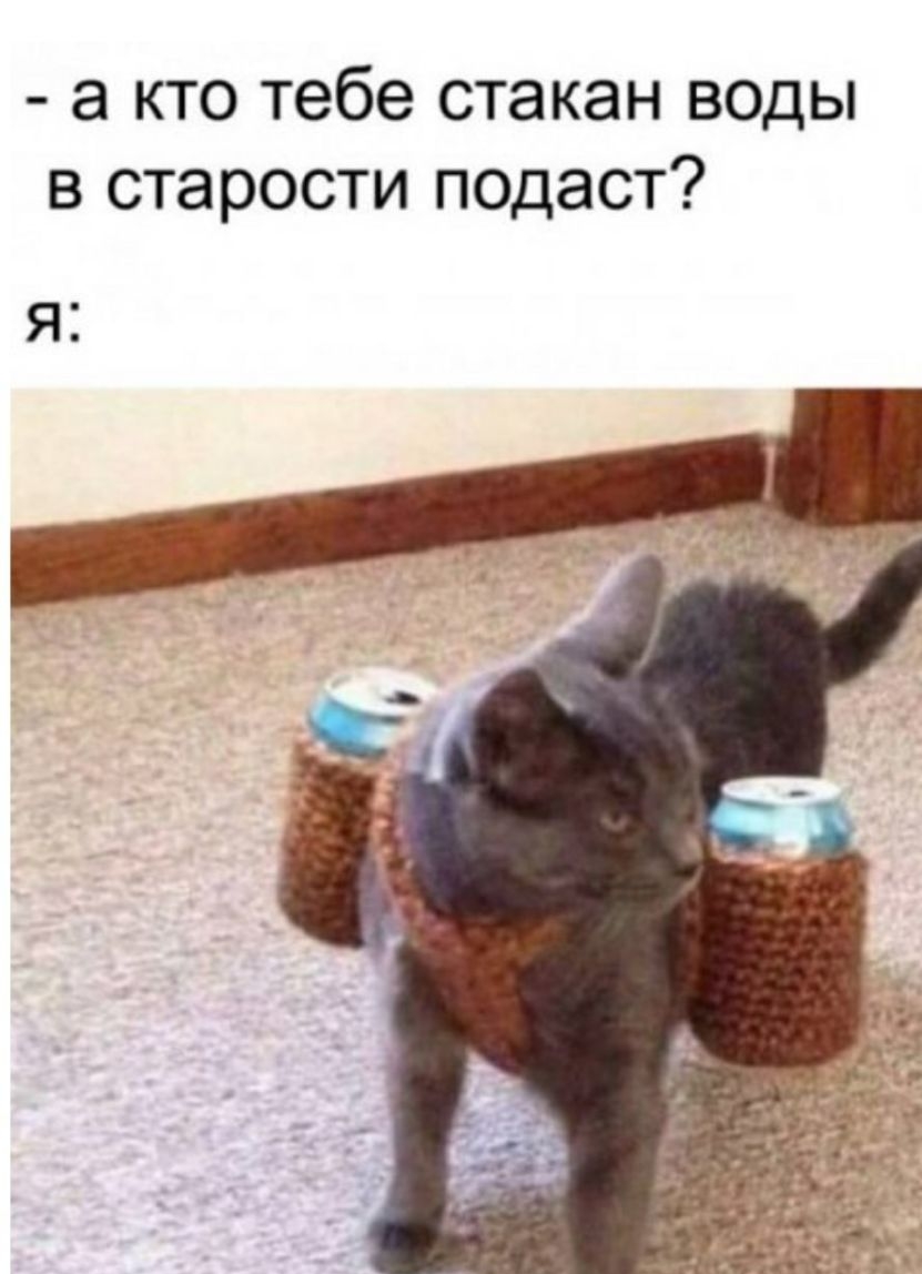 а кто тебе стакан воды в старости подаст Я