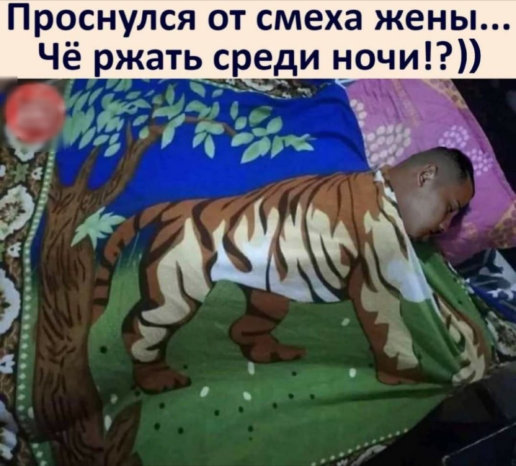 Проснулся от смеха жены Чё ржатьсреди ночи