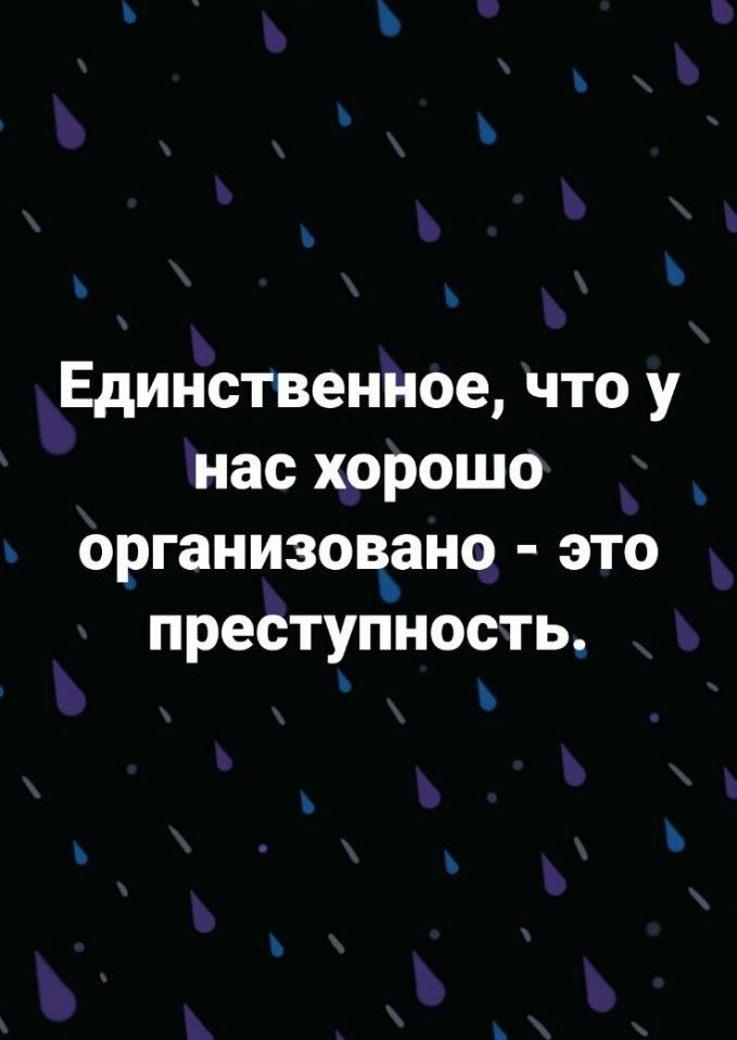 Единственное что у нас хорошо ъ организов_ано это преступность