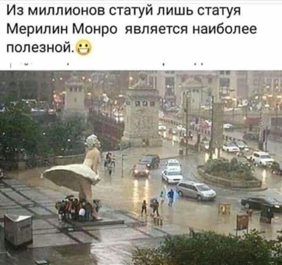 Из миллионов статуй лишь статуя Мерилин Монро является наиболее полезнойе