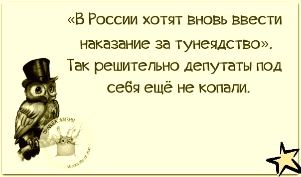 В России хотят вновь ввести наказание за тунеядство Так решительно депутаты под себя ещё не копали ужа