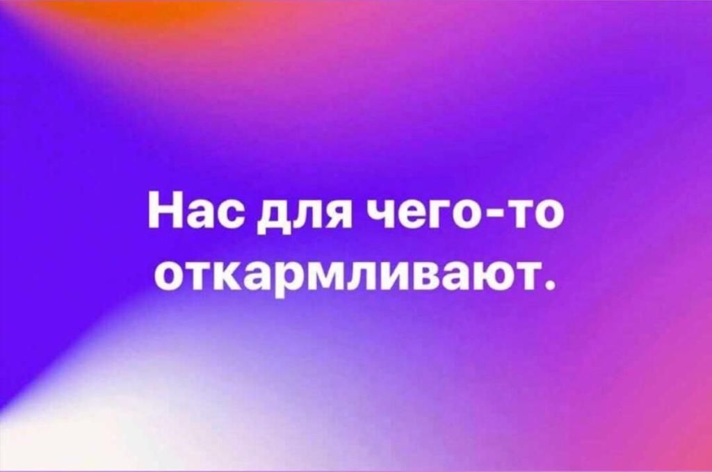 Нас для чет то от кармливают _ А