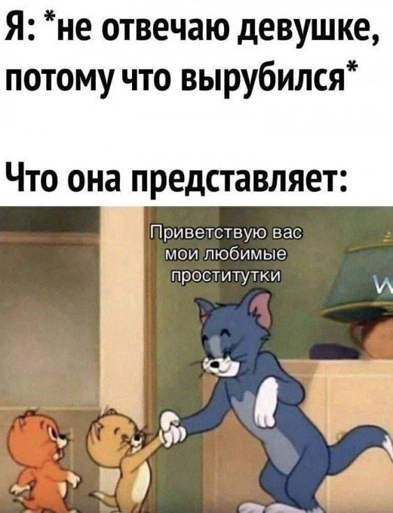 Я не отвечаю девушке потому что вырубился Что она представляет Приветствую вас К Р У Ё мои любимые проститутки ё р у М КО х в с