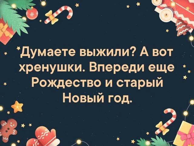 Р Думаете выжили А вот хренушки Впереди еще Рождество и старый Новый год 4