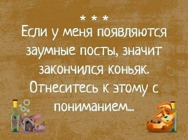 Если у меня появляются заумные посты значит закончился коньяк Отнеситесь к этому С Ч пониманием 13