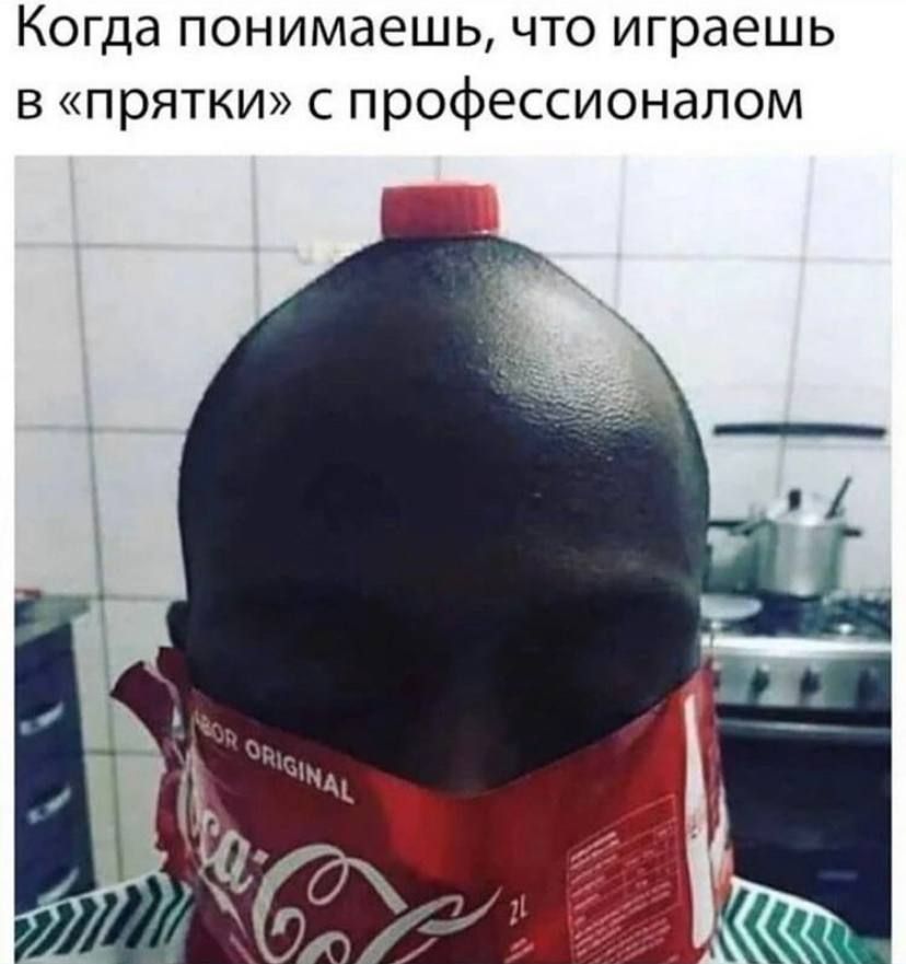 Когда понимаешь что играешь в прятки с профессионалом