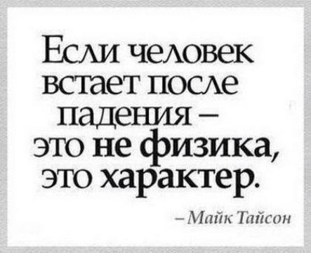 ЕСАИ чеАовек встает посяхе падения это не физика это характер 11117НППТГПН