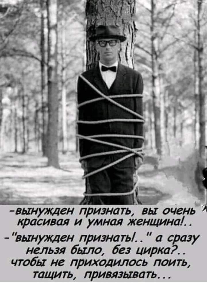 ___ Ь вьтуушен признать вы очень А красивая и умная женщина вьшулшен признать а сразу нельзя было без цирка ЧТОбЫ не ПРИХОДИЛОСЬ ПОИТЬ ТОЩИТЬ привязывать