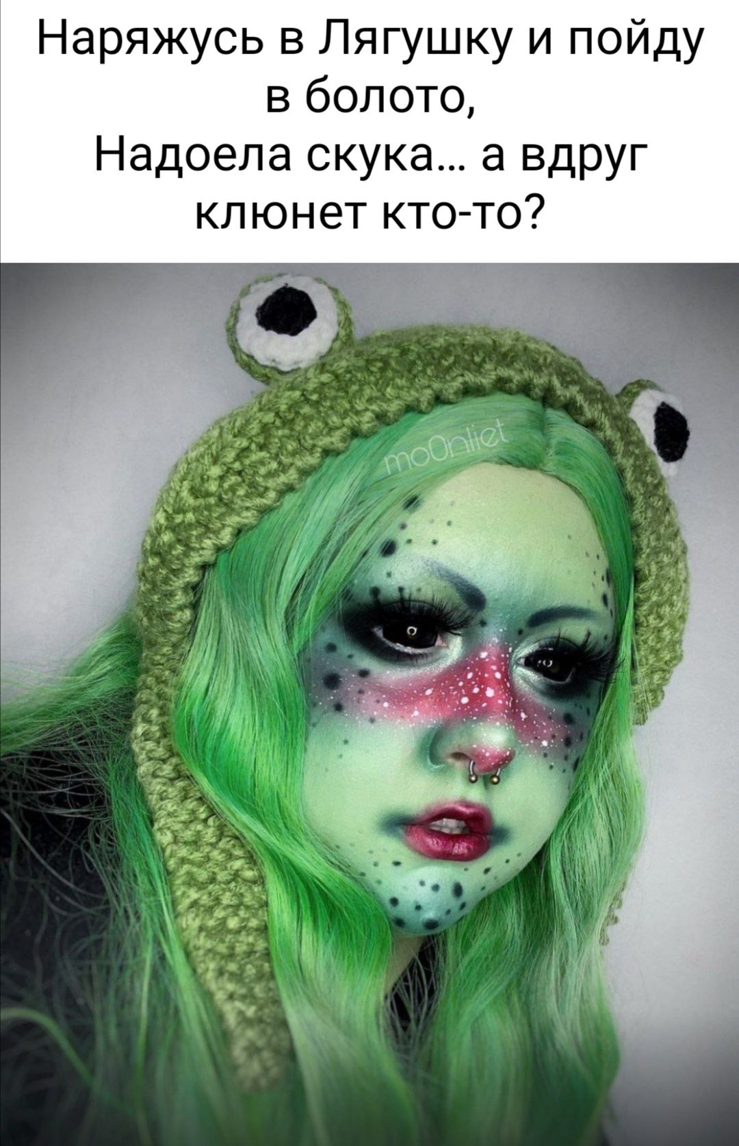 Наряжусь в Лягушку и пойду в болото Надоела скука а вдруг клюнет кто то