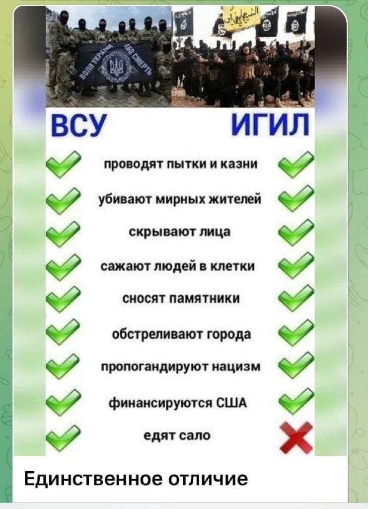 всу игил проводлпычкиикпии к убиваютмириыхжитшй 9 9 скрывают лица смит людей шп сносят памятиики обстршинт города _ пропагандируют нацизм юю финансируются США едит сало Единствен ное ОТЛИЧИЕ