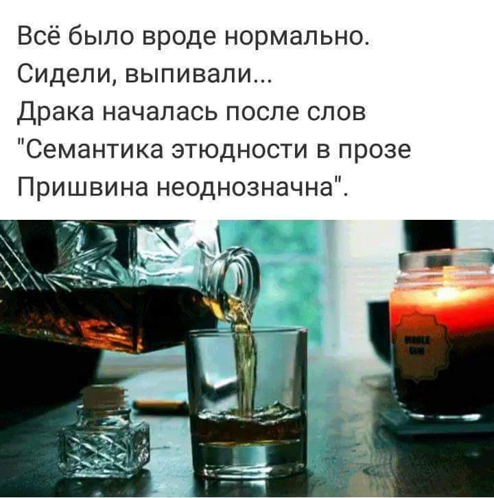 Всё было вроде нормально СИДЭЛИ ВЫПИВдЛИ Драка началась ПОСЛЕ СЛОВ Семантика этюдности в прозе Пришвина неоднозначна