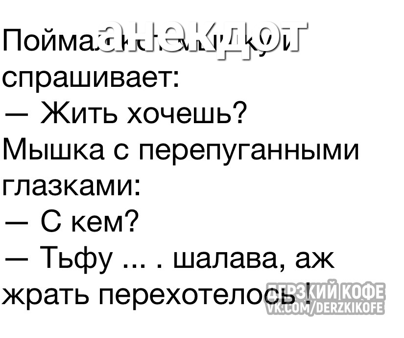 _ Поима5ЫыЭНЬГ спрашивает Жить хочешь Мышка с перепуганными глазками С кем Тьфу шалава аж жрать перехотелось