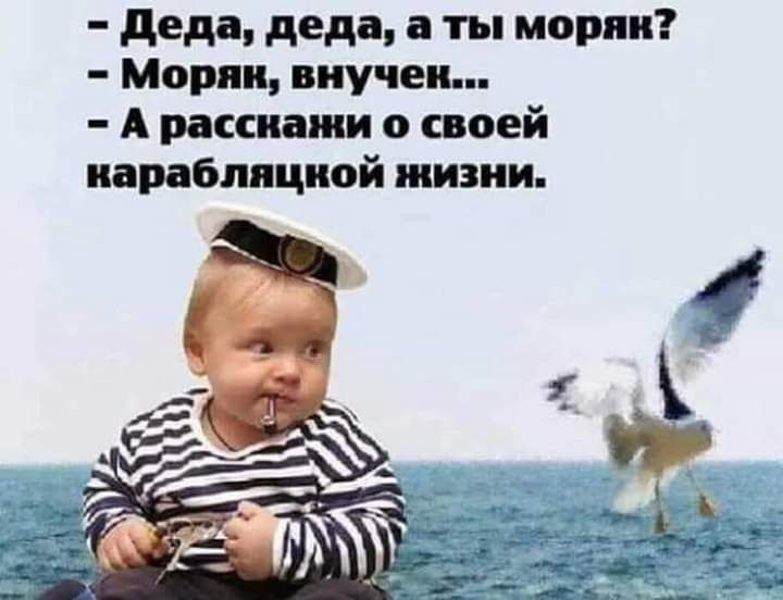 деда деда а ты моряк Мории внучек А расскажи о своей иарабшщиой жизни