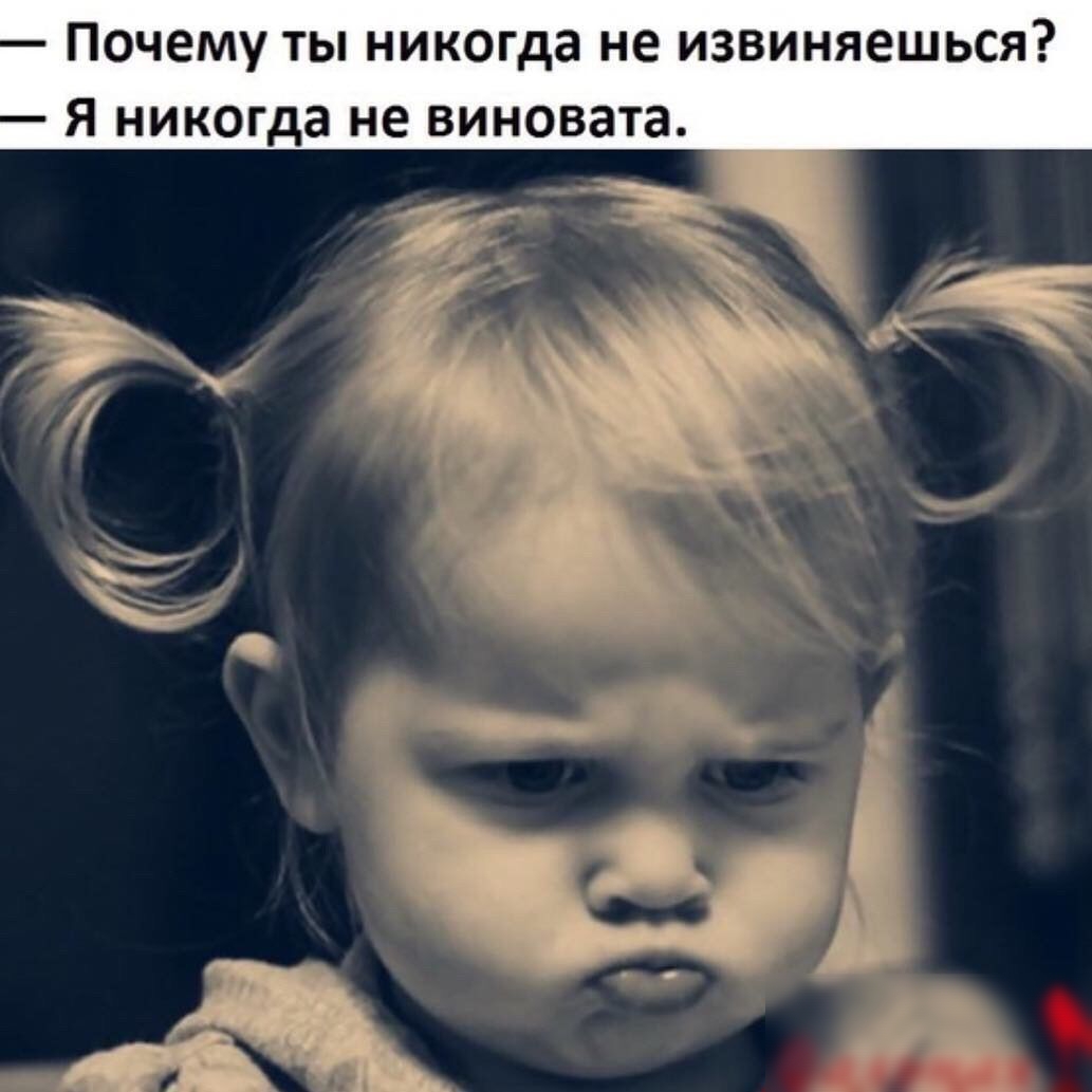 почему ТЫ никогда не ИЗВИНЯЭШЬСЯ Я никогда не ВИНОВЗТЗ