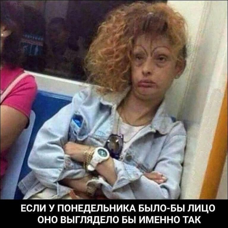 А ЕСЛИ У ПОНЕДЕЛЬНИКА БЫЛО БЫ ЛИЦО ОНО ВЫГЛЯДЕЛО БЫ ИМЕННО ТАК