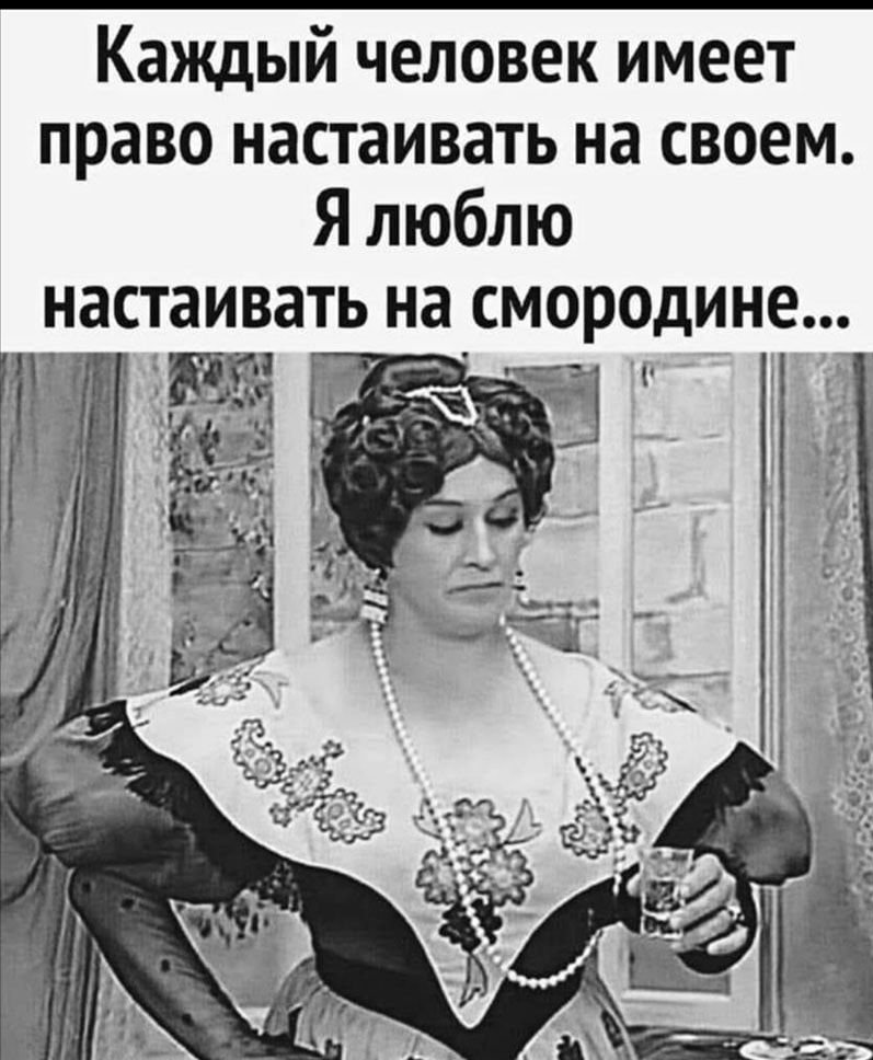 Каждый человек имеет право настаивать на своем Я люблю настаивать на смор __т ОДИНЕ