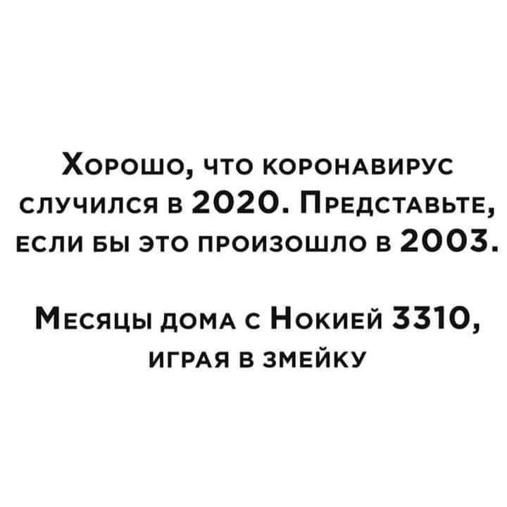 Хорошо что коромвирус случился в 2020 ПРЕДСТАВЬТЕ если вы это произошло в 2003 Месяцы дОМА с Нокивй 3310 ИГРАЯ в змвйку
