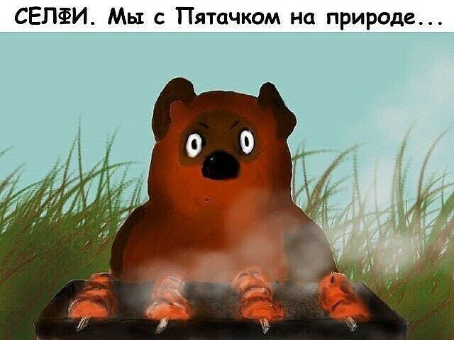 СЕЛФИ Мы с Пятачком на природе