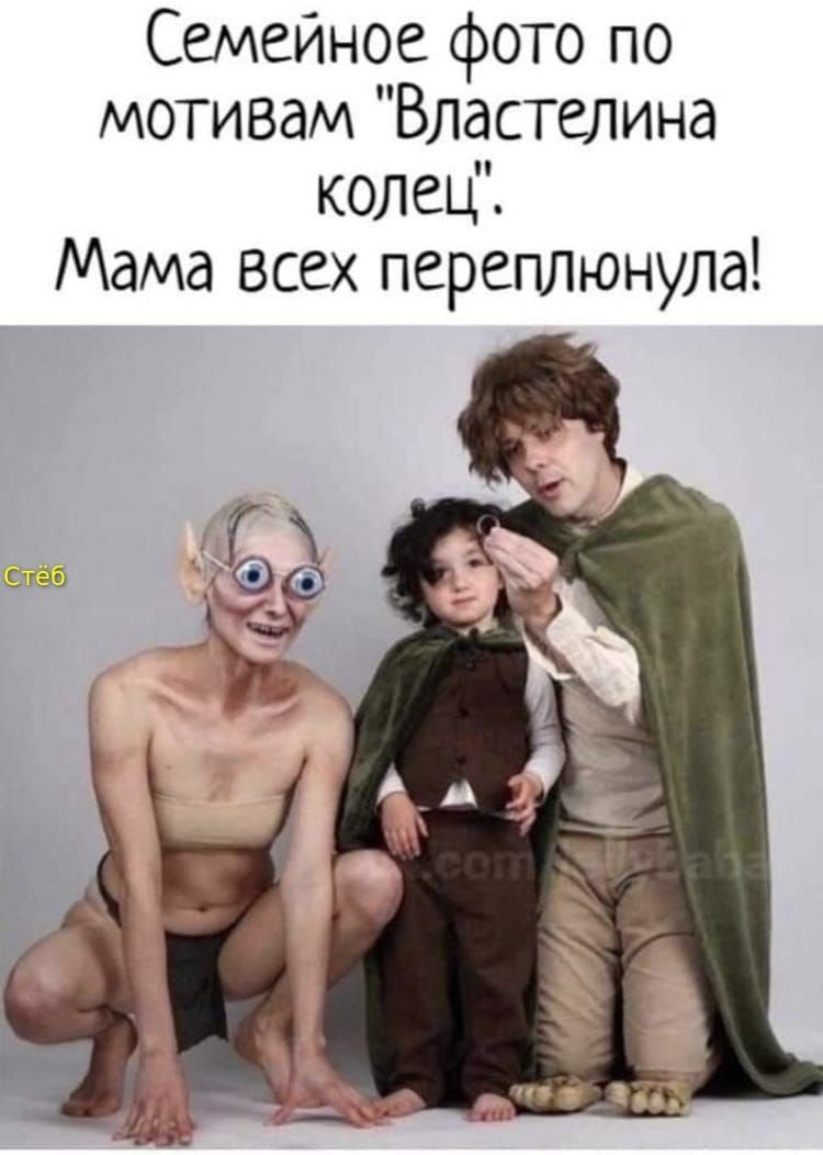 Семейное фото по мотивам Властелина колец Мама всех переплюнула