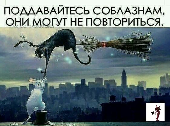 ПОМАВАЙТЕСЬ СОБААЗНАМ ОНИ МОГУТ НЕ ПОВТОРИТЬСЯ