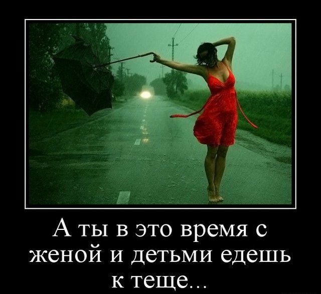 А ты в это время с женой И детьми едешь к теще