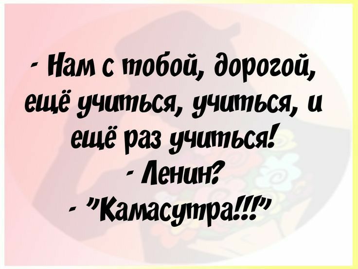 Нам с тобой дорогой ещё учиться учиться и ещё раз учиться Ленин Камасутр