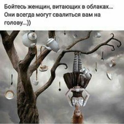 Бойтесь женщин питающих в облаках Они всегда могут свалиться вам на голову