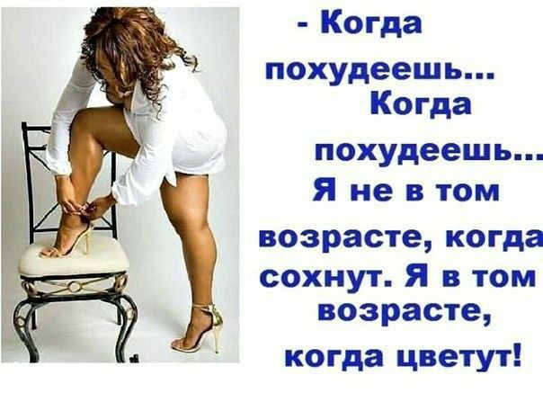 Когда похудеешь Когда похудеешь Я не в том возрасте когда сохнут Я в том возрасте когда цветут