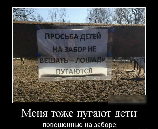 Меня тоже пугают дети повешенные на заборе